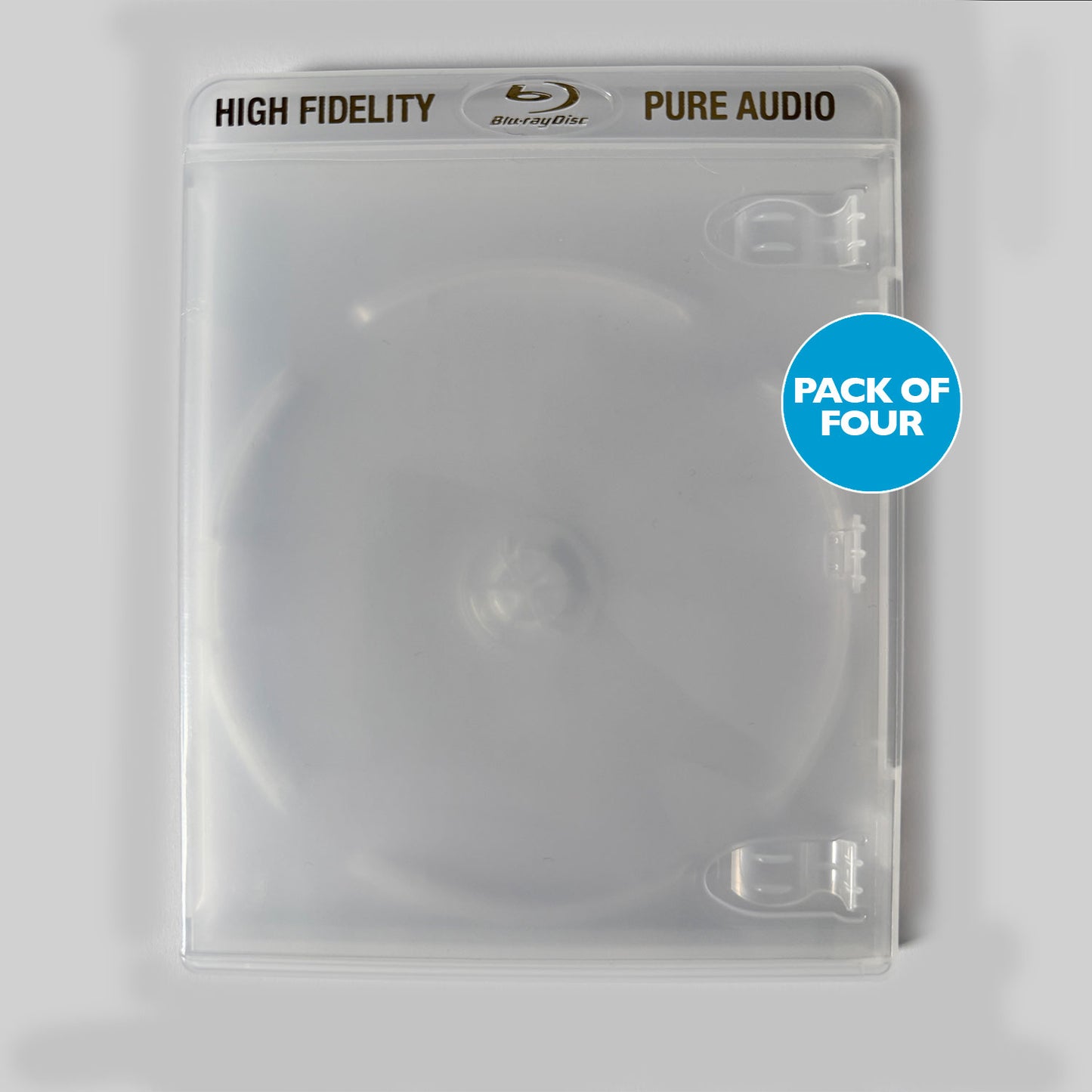 Replacement High Fidelity Pure Audio clear blu-ray case - Pack of 4