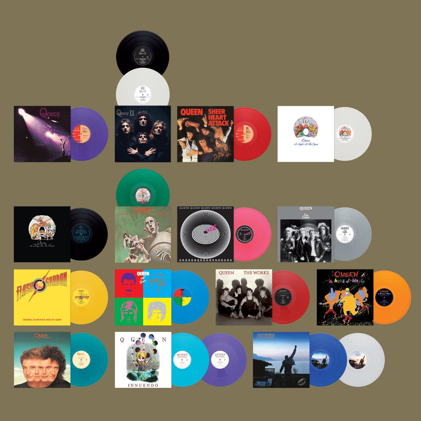 Queen / The Studio Collection 18LP coloured vinyl box set